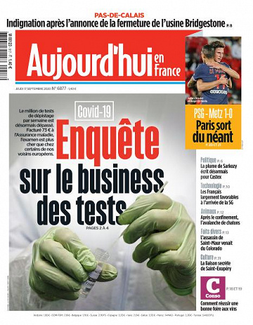 Aujourd’hui en France - 17 Septembre 2020