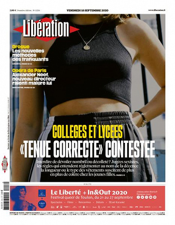 Libération du Vendredi 18 Septembre 2020