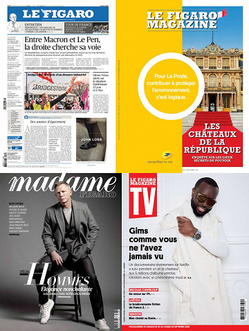 Pack Le Figaro et ses 3 suppléments - Vendredi 18 Septembre 2020