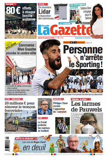 La Nouvelle Gazette  Charleroi - Samedi 19 septembre 2020