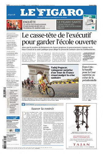 Le Figaro du Lundi 21 Septembre 2020