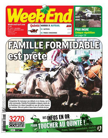 Week end du lundi 21 septembre 2020