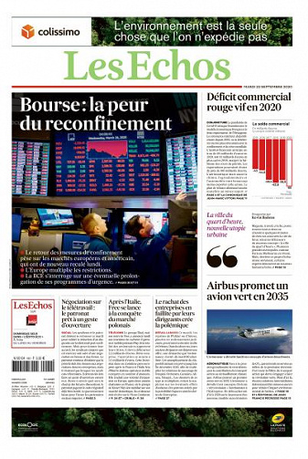Les Echos du Mardi 22 Septembre 2020