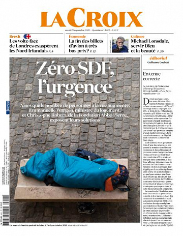 La Croix - 22 Septembre 2020