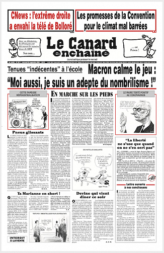 Le Canard Enchaîné N°5211 - 23 Septembre 2020