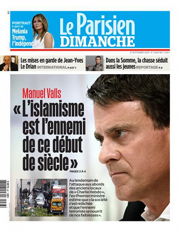 Le Parisien du Dimanche 27 Septembre 2020