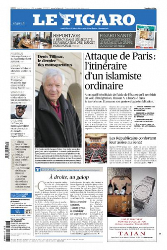 Le Figaro du Lundi 28 Septembre 2020