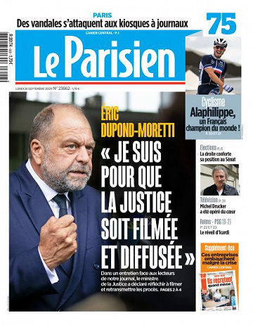 Le Parisien du Lundi 28 Septembre 2020