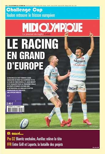Midi olympique rouge du lundi 28 septembre 2020