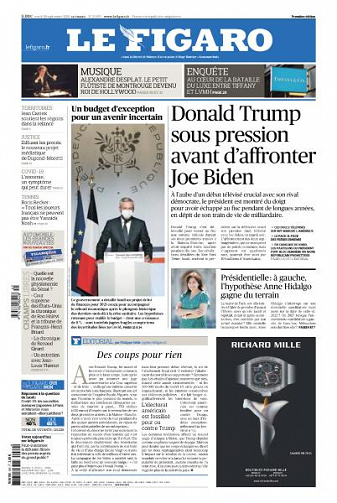 Le Figaro du Mardi 29 Septembre 2020