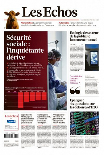 Les Echos du Mercredi 30 Septembre 2020