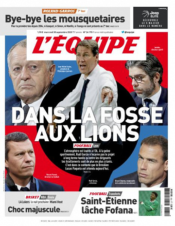 L’equipe du Mercredi 30 Septembre 2020