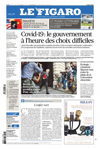 Le Figaro du Jeudi 1er Octobre 2020