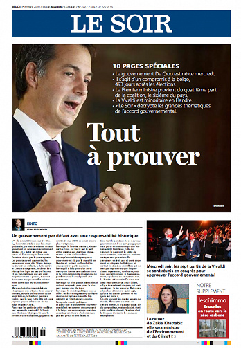 Le Soir Edition Bruxelles - Jeudi 1er Octobre 2020