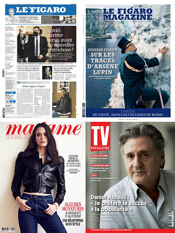Pack Le Figaro et ses 3 suppléments - Vendredi 2 Octobre 2020