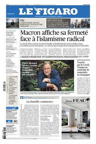 Le Figaro du Samedi 3 et Dimanche 4 Octobre 2020
