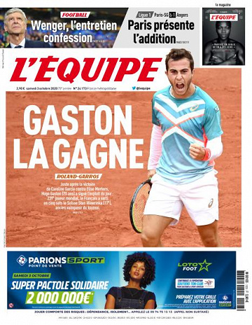 L’equipe du Samedi 3 Octobre 2020