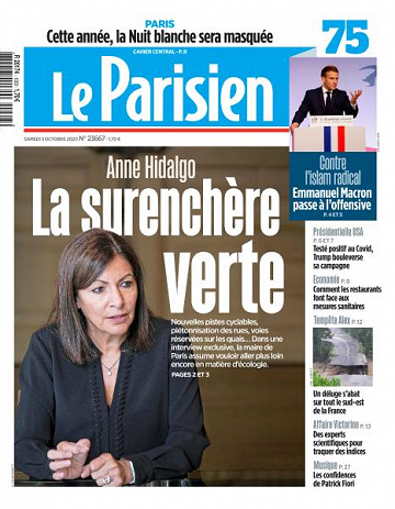 Le Parisien du Samedi 3 Octobre 2020
