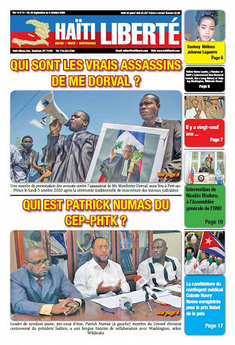 Haïti Liberté - 30 Septembre au 6 Octobre 2020