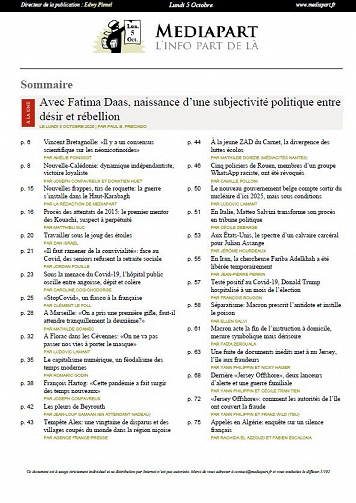 Mediapart - 5 Octobre 2020