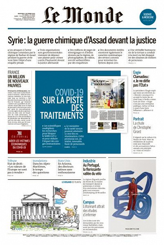 Le Monde du Mercredi 7 Octobre 2020