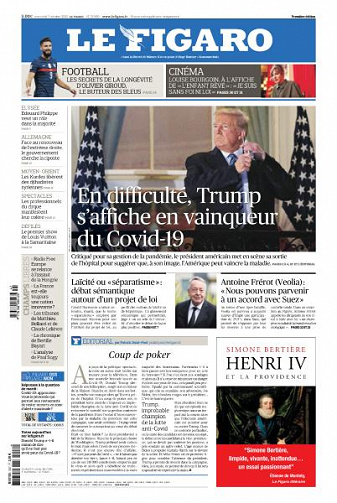 Le Figaro du Mercredi 7 Octobre 2020