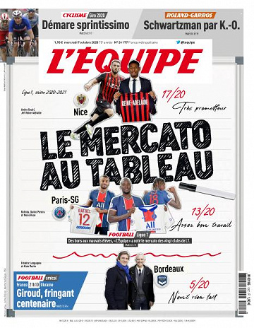 L’equipe du Mercredi 7 Octobre 2020