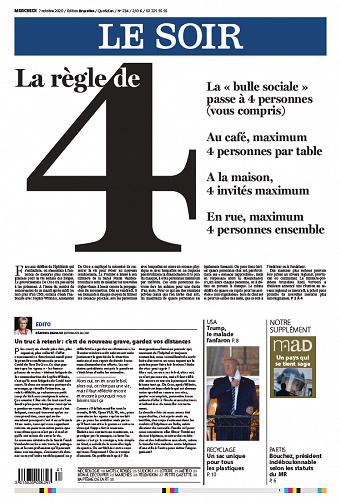Le Soir Edition Bruxelles - Mercredi 7 Octobre 2020