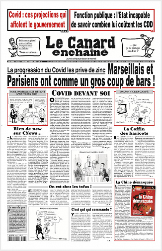 Le canard enchaîné N°5213 - 07 Octobre 2020