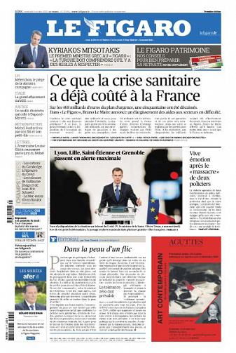 Le Figaro du Vendredi 9 Octobre 2020