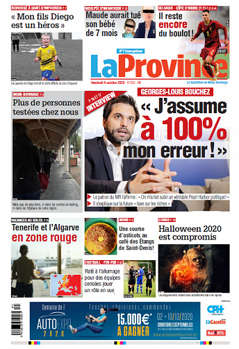 La Province - Vendredi 9 Octobre 2020