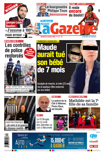 La Nouvelle Gazette  Charleroi - Vendredi 9 Octobre 2020