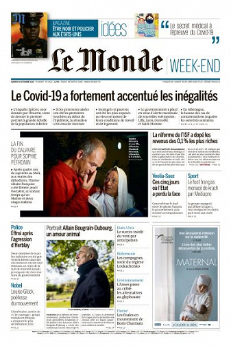 Le Monde du Samedi 10 Octobre 2020