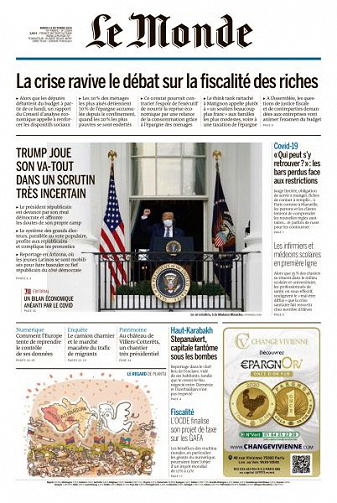 Le Monde du Mardi 13 Octobre 2020