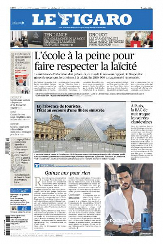Le Figaro du Mardi 13 Octobre 2020