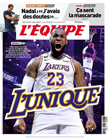 L’equipe du Mardi 13 Octobre 2020