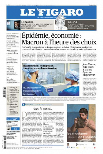 Le Figaro du Mercredi 14 Octobre 2020