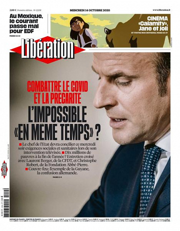 Libération du Mercredi 14 Octobre 2020