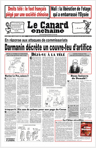 Le canard enchaîné N 5214 du Mercredi 14 Octobre 2020