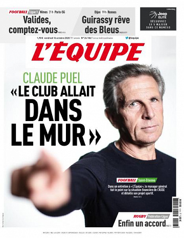 L’equipe du Vendredi 16 Octobre 2020