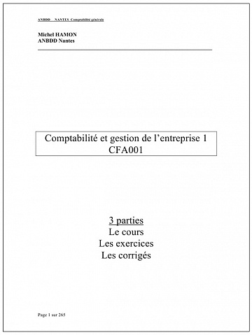 Michel Hamon - Cours complet de Comptabilité et gestion de l’entreprise