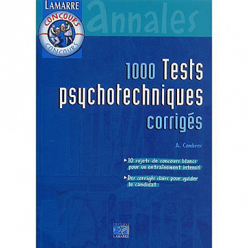 1000 tests psychotechniques corrigés