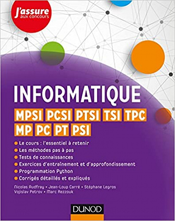 Informatique - MPSI, PCSI, PTSI, TSI, TPC, MP, PC, PT, PSI (2017)