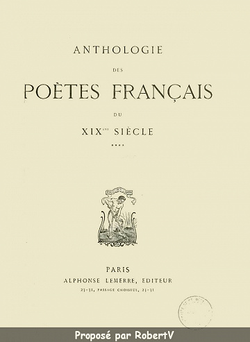 Anthologie des poètes français du XIXème siècle