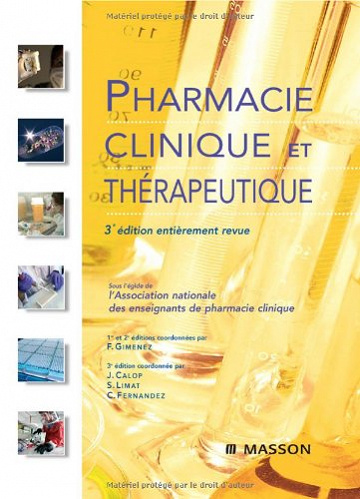 Pharmacie clinique et thérapeutique - Jean Calop, Samuel Limat, Christine Fernandez, Roger Leverge