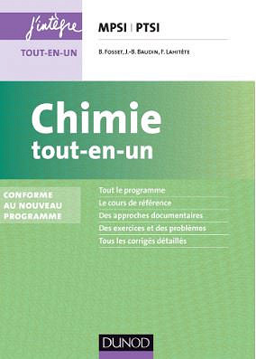 Chimie tout-en-un MPSI-PTSI - Collectif