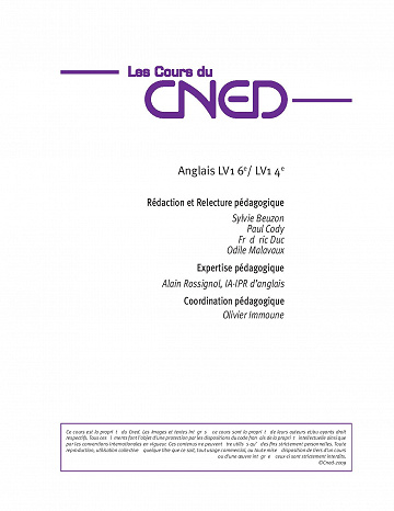 les cours du cned LV1 6eme / LV1 4eme