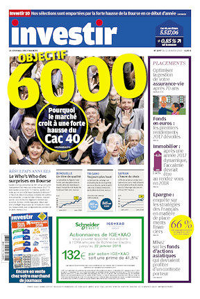 Investir N° 2297 Du 13 Au 19 Janvier 2018