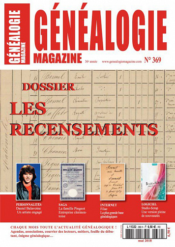 Généalogie - Mai 2018