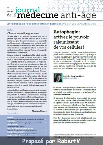 Le Journal de la Médecine Anti-Âge N°21 - Septembre 2018